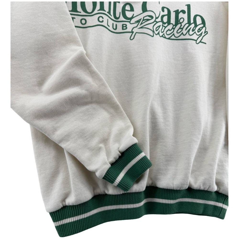 Zoe + Liv Green and White Monte Carlo Racing Quarter-Zip Sweatshirt - Picture 6 of 8